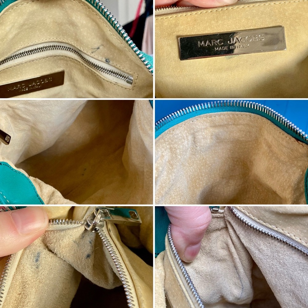 Marc Jacobs Vintage Y2K Blake Multi-Pocket Hobo Bag  Turquoise Gilmore Girls - Picture 16 of 17